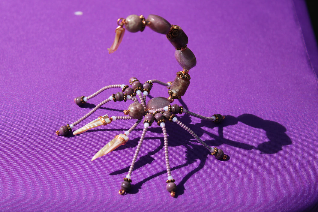 Purple lepidolite scorpion
