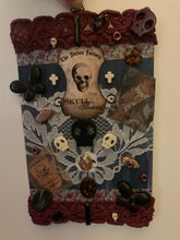 Load image into Gallery viewer, Skulls and Crosses Mixed Media Wall Hanging 