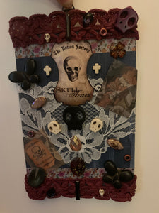 Skulls and Crosses Mixed Media Wall Hanging 